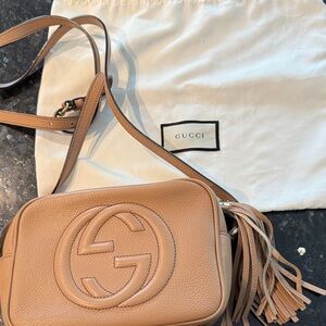 Gucci Beige Leather Crossbody Bag